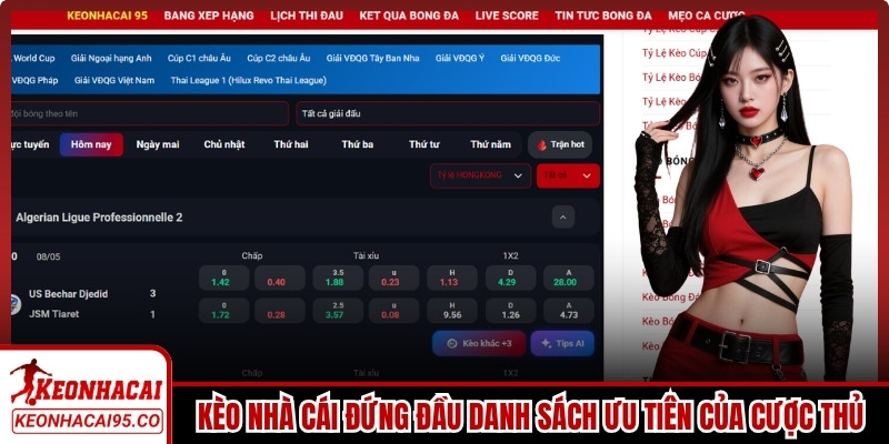 Kèo nhà cái luôn đứng đầu danh sách ưu tiên của cược thủ