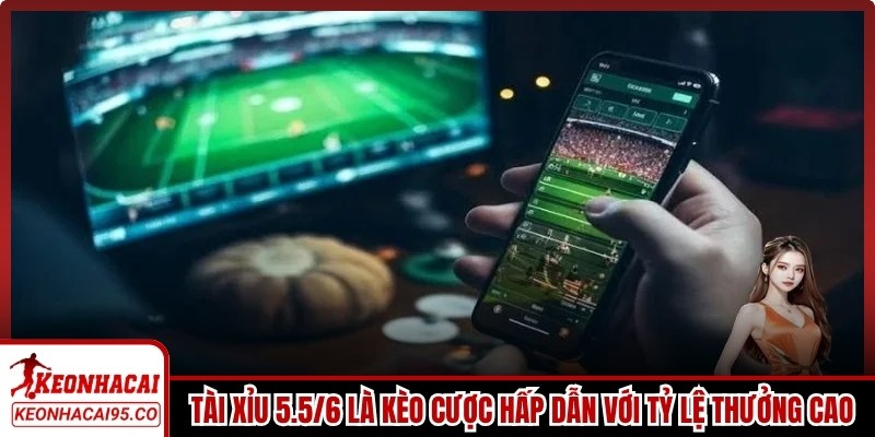 Tài xỉu 5.5/6 là kèo cược hấp dẫn với tỷ lệ thưởng cực cao